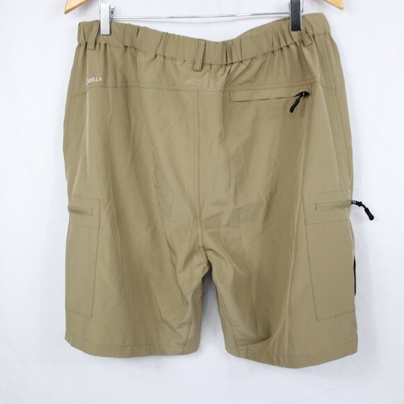 Pudolla Men's Hiking Cargo Shorts Quick Dry Outdoor Travel Leisure Khaki Size XL - Picture 4 of 6